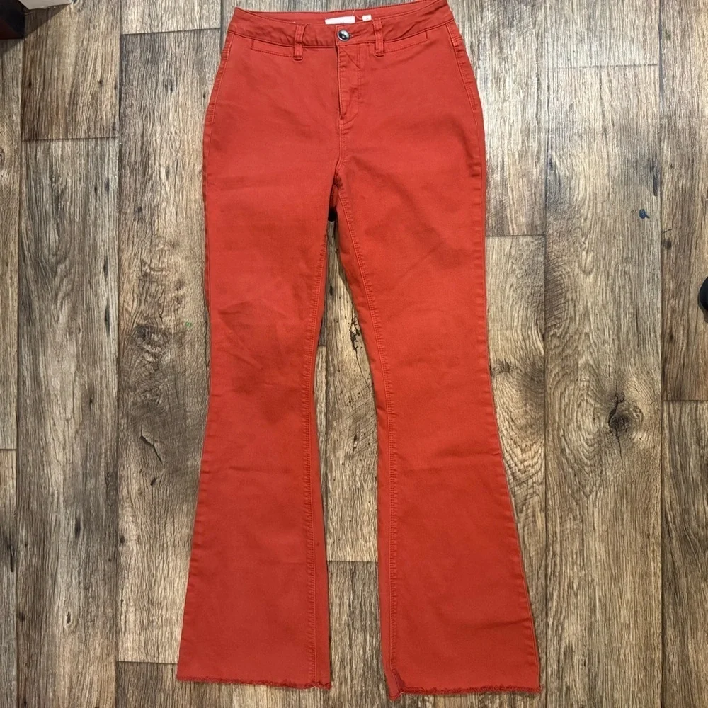 a loves a Red Burgundy High Rise Flare‎ Bootcut Jeans Size 4